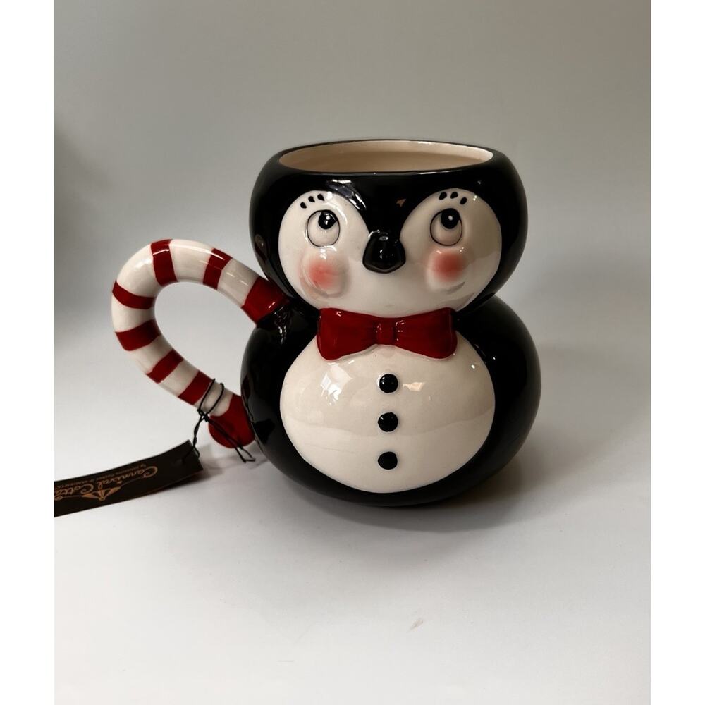 NEW Johanna Parker Penguin Mug Carnival Cottage Retro Christmas Holiday
